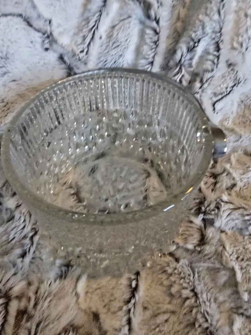 Vintage Teleflora Made In France Glass Ice Bucket Vase 5x4 EUC